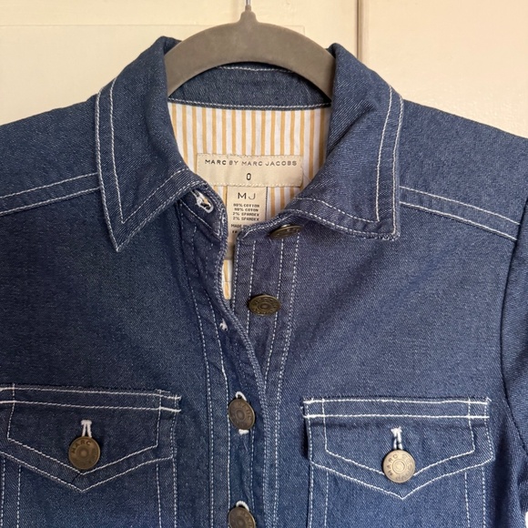Marc By Marc Jacobs Denim Jean Button Dress with Belt Size 0 - Picture 4 of 11